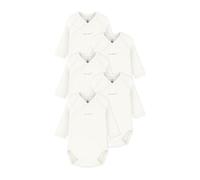 5er-Set Wickelbodys langarm Baby PETIT BATEAU weiß Gr. 50
