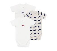 Petit Bateau Unisex Baby A0CD1 Kurzarm-Bodys zur Geburt, Variante 1, 12 Monate (3er Pack)