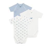 Petit Bateau 3er-Pack Wickelbodys langarm Bären 68 natur/beige