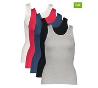 Unterhemd PETITE FLEUR Gr. 38/40 (38), N-Gr, bunt (rot, marine, grau, meliert, weiß, schwarz) Damen Unterhemden (622532-38) rot, marine, grau, meliert, weiß, schwarz