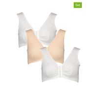 PETITE FLEUR 3er-Set: Soft-BHs in Weiß - Größe 85B/C/D | Damen Bhs
