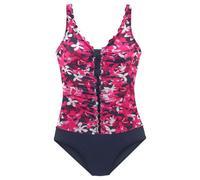 Badeanzug PETITE FLEUR Gr. 46, Cup E, lila (beere, bedruckt) Damen Badeanzüge Ocean Blue im modisches Floral-Design (29774900-46)