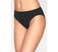 Bikinislip PETITE FLEUR, Damen, Gr. 36/38, schwarz, Single Jersey, Obermaterial: 95% Baumwolle, 5% Elasthan, unifarben, körpernah, Unterhosen, aus elastischer Baumwolle, Topseller (753135-36) schwarz