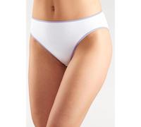 Bikinislip PETITE FLEUR Gr. 48/50, 10 St., grau (weiß, meliert) Damen Unterhosen Bikini Slips aus elastischer Baumwolle (572422-48)