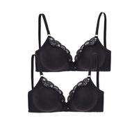 PETITE FLEUR Bralette-BH Damen 2xschwarz Gr.75A