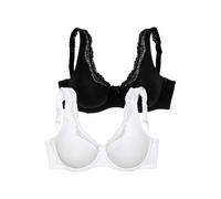 PETITE FLEUR Bügel-BH Damen weiß+schwarz Gr.80C