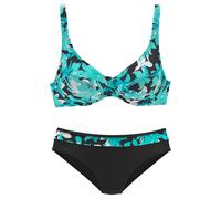 PETITE FLEUR Bügel-Bikini Damen türkis-bedruckt Gr.38 Cup D