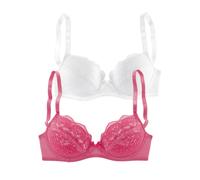 PETITE FLEUR BY LASCANA Balconette-BH Damen pink+weiß Gr.80D