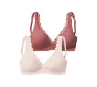 Soft-BH PETITE FLEUR, Damen, Gr. 85, Cup D, puder, kupfer, Trikot, Obermaterial: 80% Baumwolle, 10% Elasthan, 10% Polyamid, Basic, BHs Soft-BH, ohne Bügel aus weicher Baumwollmischung, Bralette-BH (96