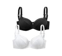 PETITE FLEUR Bügel-BH Damen weiß+schwarz Gr.80D