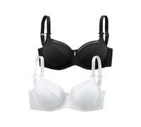 PETITE FLEUR Bügel-BH Damen weiß+schwarz Gr.95B