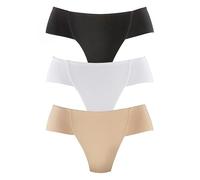 Formstring PETITE FLEUR, Damen, Gr. 40/42, beige (beige, schwarz, weiß), Jersey, Obermaterial: 90% Baumwolle, 10% Elasthan (LYCRA SPORT). Meshfutter: 90% Polyamid, 10% Elasthan, unifarben, körpernah,