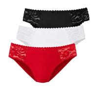 PETITE FLEUR Jazz-Pants Slips Damen rot, schwarz, weiß Gr.44/46