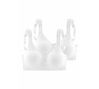 Soft-BH PETITE FLEUR, Damen, Gr. 80, Cup E, weiß (2xweiß), Jersey, Obermaterial: 90% Baumwolle, 5% Elasthan, 5% Polyamid, BHs Soft-BH, ohne Bügel mit Spitzen-Details - ideal für große Größen (13491265