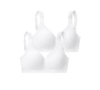 Soft-BH PETITE FLEUR, Damen, Gr. 105, Cup E, weiß (2xweiß), Jersey, Obermaterial: 90% Baumwolle, 10% Elasthan, BHs Soft-BH, ohne Bügel aus sanfter Baumwolle (806595-105) 2xweiß