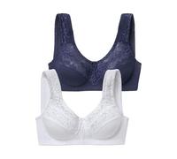 PETITE FLEUR Entlastungs-BH Damen blau+weiß Gr.80C