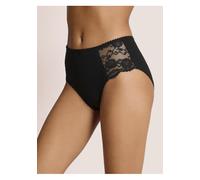 petite fleur Hüftslip, mit floraler Spitze seitlich 56/58, 3 St. schwarz Damen Cotton made in Africa Hüftslip 56/58, 3 St. schwarz
