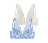 Push-up-BH PETITE FLEUR Gr. 80, Cup C, blau (himmelblau, creme) Damen BHs (67314243-80) himmelblau, creme