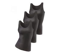 Achselhemd PETITE FLEUR, Damen, Gr. 46 (46), N-Gr, schwarz, Feinripp, Obermaterial: 100% Baumwolle, unifarben, basic,casual, körpernah, tiefer Rundhals, ärmellos, Unterhemden, aus reiner Baumwolle, Ta