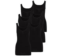 Achselhemd PETITE FLEUR, Damen, Gr. 40, N-Gr, schwarz, Feinripp, Obermaterial: 100% Baumwolle, unifarben, körpernah, tiefer Rundhals, Unterhemden, aus reiner Baumwolle, Tanktop, Unterziehshirt (471696