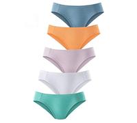 Bikinislip PETITE FLEUR, Damen, Gr. 44, bunt (mint, weiß, flieder, apricot, hellblau), Piqué, Obermaterial: 95% Baumwolle, 5% Elasthan, unifarben, körpernah, Unterhosen, aus weicher Pikee-Qualität (52
