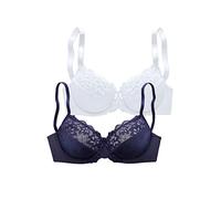PETITE FLEUR Bügel-BH Damen marine+weiß Gr.105B