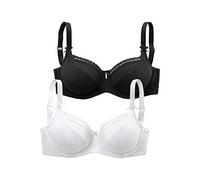 PETITE FLEUR Damen Bügel-BH aus Baumwolle im 2er-Pack