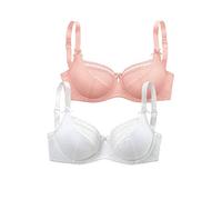 PETITE FLEUR Damen Bügel-BH aus Baumwolle im 2er-Pack