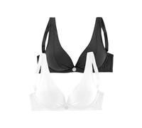 PETITE FLEUR Bügel-BH Damen schwarz+weiß Gr.75E