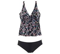 Bügel-Tankini PETITE FLEUR Gr. 44, Cup D, schwarz (schwarz, bedruckt) Damen Bikini-Sets (84613717-44) schwarz, bedruckt