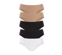 Jazz-Pants Slips PETITE FLEUR, Damen, Gr. 36/38, beige (beige, schwarz, weiß), Obermaterial: 95% Baumwolle, 5% Elasthan, unifarben, körpernah, Unterhosen, aus elastischer Baumwolle (836506-36) beige, 