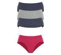 Jazz-Pants Slips PETITE FLEUR, Damen, Gr. 34, bunt (rot, weiß, marine, grau, meliert, marine), Piqué, Obermaterial: 95% Baumwolle, 5% Elasthan, unifarben, körpernah, Unterhosen, aus weicher Pikee-Qual