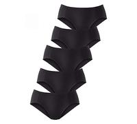 petite fleur Jazz-Pants Slips, (5 St.), aus weicher Pikee-Qualität 38 (38), 5 St. schwarz Damen Tagwäsche Wäsche Slips 38 (38), 5 St. schwarz