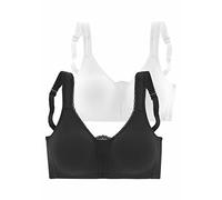 PETITE FLEUR Damen Soft-BH aus Baumwolle, Spitze, gefütterte Träger für Guten Halt, atmungsaktiv