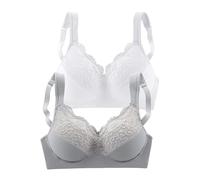 PETITE FLEUR Damen Soft-BH mit Bügel und Netz Einsatz