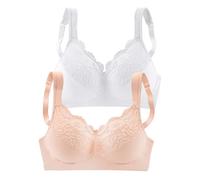 PETITE FLEUR Damen Soft-BH mit Bügel und Netz Einsatz