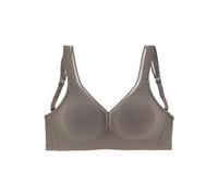 T-Shirt-BH PETITE FLEUR, Damen, Gr. 75, Cup B, braun (mocha, mousse, weiß), Jersey, Obermaterial: 93% Baumwolle, 7% Elasthan, BHs T-Shirt-BH, ohne Bügel aus Baumwolle, Basic Dessous, Topseller (849686