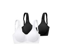 PETITE FLEUR Damen T-Shirt-BH ohne Bügel, nahtlos vorgeformte Cups, breite Träger für bequemen Halt, atmungsaktiv, Baumwolle