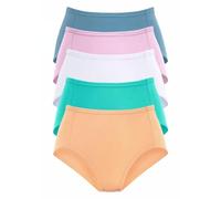 Taillenslip PETITE FLEUR, Damen, Gr. 58, bunt (apricot, mint, weiß, flieder, blau), Piqué, Obermaterial: 95% Baumwolle, 5% Elasthan, unifarben, körpernah, Unterhosen Taillenslip, aus weicher Pikee-Qua