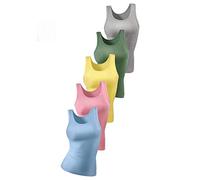 PETITE FLEUR Unterhemd Damen hellblau+grün+rosa+gelb+grau-meliert Gr.38/40