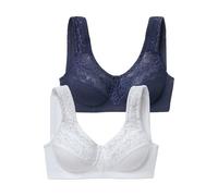 PETITE FLEUR Entlastungs-BH Damen blau+weiß Gr.80C