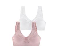 PETITE FLEUR Entlastungs-BH Damen rosé+weiß Gr.80D