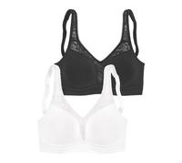 PETITE FLEUR Entlastungs-BH Damen weiß+schwarz Gr.100C