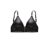 Bralette-BH, Damen, Gr. 85, Cup C, schwarz, Lederoptik (PU beschichtet), Obermaterial: 95% Polyester, 5% Elasthan. Beschichtung: 100% Polyurethan, PETITE FLEUR GOLD BY LASCANA, BHs, ohne Bügel in Lede