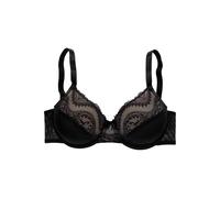 Bügel-BH PETITE FLEUR GOLD, Damen, Gr. 80, Cup D, schwarz, Spitze, Obermaterial: 88% Polyamid, 12% Elasthan, BHs BH Spitzenwäsche Spitzen-BH Bügel-BH, mit Obercup aus floraler Spitze, sexy Dessous (87