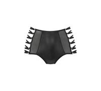 High-Waist-Slip, Damen, Gr. 48/50, schwarz, Lederoptik (PU beschichtet), Obermaterial: 85% Polyester, 10% Elasthan, 5% Polyamid. Beschichtung: 100% Polyurethan, PETITE FLEUR GOLD BY LASCANA, eng, Unte