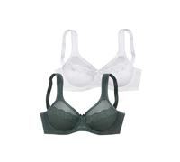 PETITE FLEUR Minimizer-BH Damen grün+weiß Gr.105E
