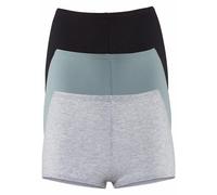 Panty PETITE FLEUR, Damen, Gr. 32/34, blau (blau, schwarz, grau), Obermaterial: 95% Baumwolle, 5% Elasthan, unifarben, körpernah, Unterhosen Panty, aus elastischer Baumwoll-Qualität (206058-32) blau,