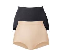 PETITE FLEUR Damen Shapingslip schwarz / creme, Größe L, 4180951 Schwarz / Creme L