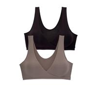 petite fleur Still-BH, ohne Bügel in Wickel-Schlupf Form 42, N-Gr braun Damen BHs Damenwäsche Still-BH 42, N-Gr taupe, schwarz